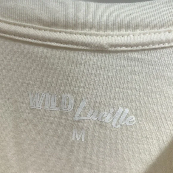 Screenprint Give Thanks Cotton Short Sleeve Tee Shirt Medium by Wild Lucille - Picture 3 of 4